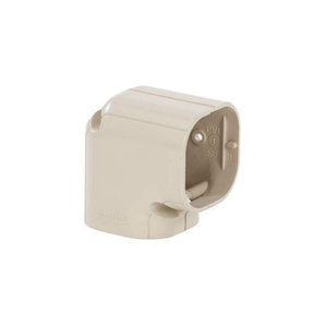 NH75 Platte Korte Bocht 90° Ivoor