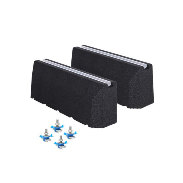 Rubberen verhoogde opstelbalk warmtepomp dempers 600 mm incl. bevestiging M8 x 40 mm (set a 2 stuks)