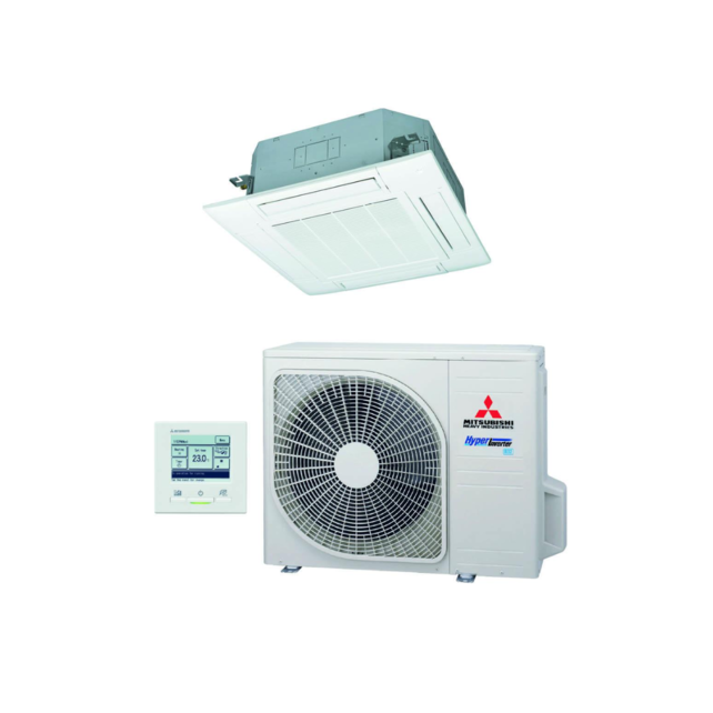 Cassette - Single-split - FDT50VH 5,0 kW - inclusief paneel en bedrade wandbediening