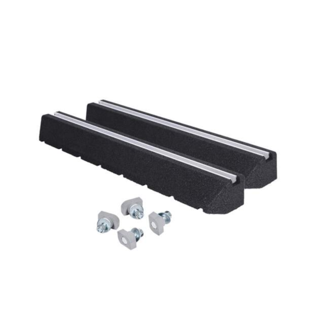 Rubberen opstelbalk warmtepomp dempers 100cm incl. bevestiging M8 x 40 mm (set a 2 stuks)