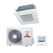 Cassette FDTC40VH Wit - 60x60 - Single-Split Airco + Paneel & Bedrade bediening - 4 kW