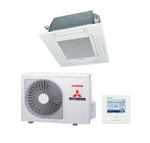 Cassette FDTC40VH Wit - 60x60 - Single-Split Airco + Paneel & Bedrade bediening - 4 kW