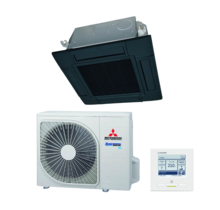 Cassette FDTC50VH Zwart - 60x60 - Single-Split Airco + Paneel & Bedrade bediening - 5kW