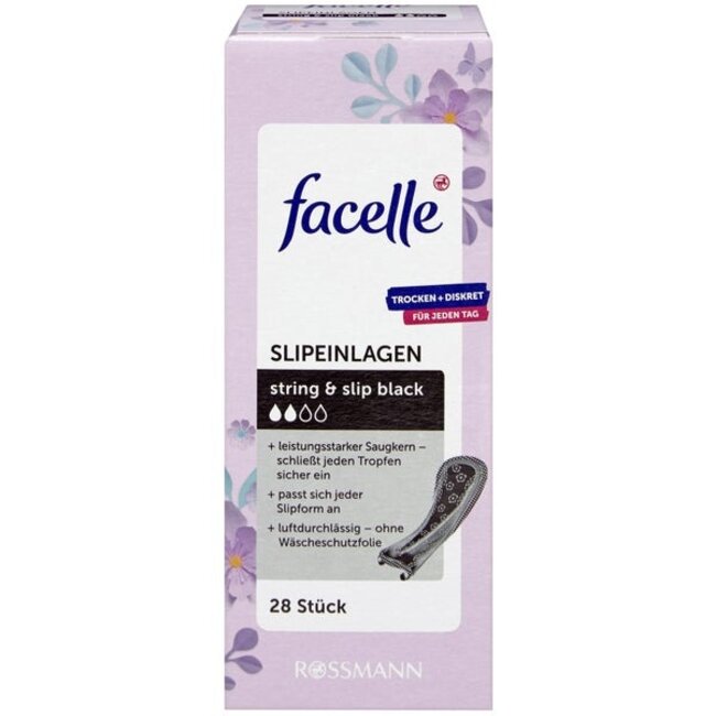 FACELLE Inlegkruisjes String en Slip Zwart 28st