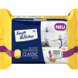 Sanft & Sicher Sanft&Sicher Vochtig Toiletpapier Classic Kamille Navulpak