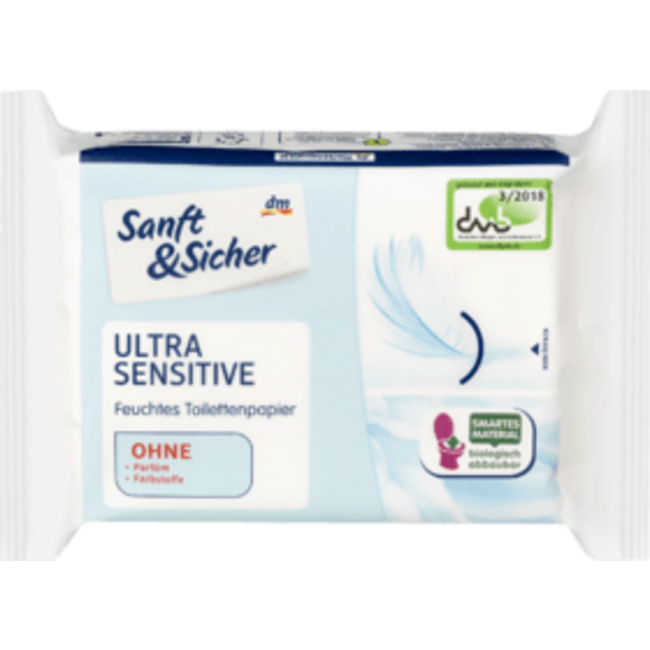 Sanft&Sicher Vochtig Toiletpapier Ultra Sensitive 50 stuks