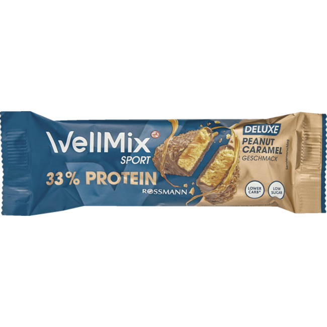 Wellmix  Sport Proteïnereep Deluxe Peanut Caramel 45g