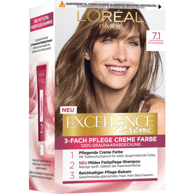 L'Oreal Excellence Haarverf Medium Asblond 7.1