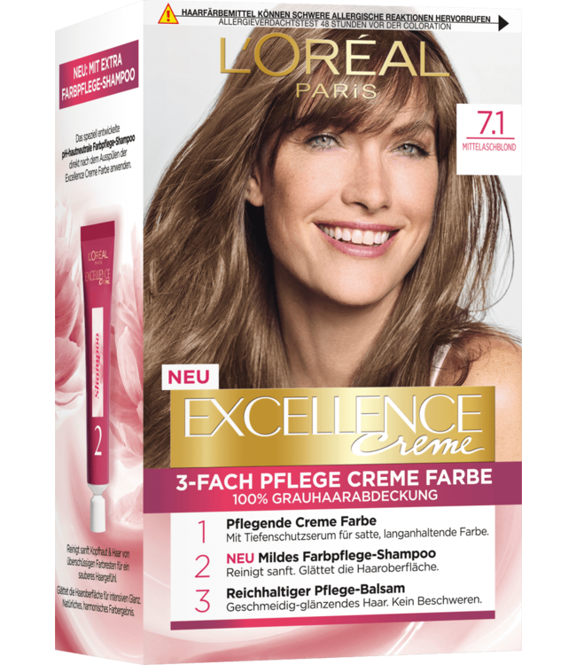 L'Oreal Excellence Haarverf Asblond 7.1 Duitse Drogist