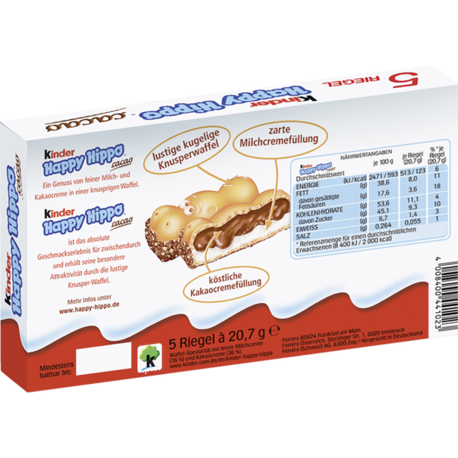 KINDER Happy Hippo Cacao 5st