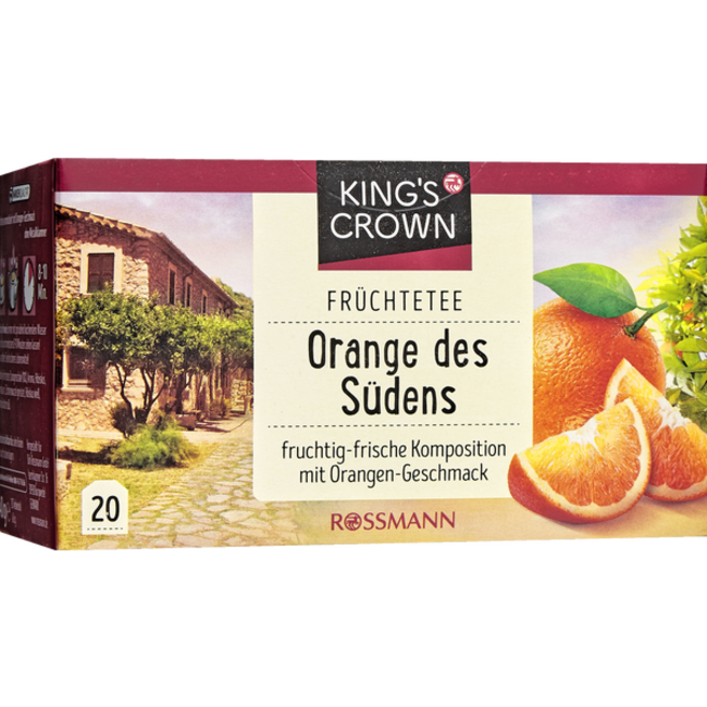 KING'S CROWN Fruitthee Sinaasappel 40g