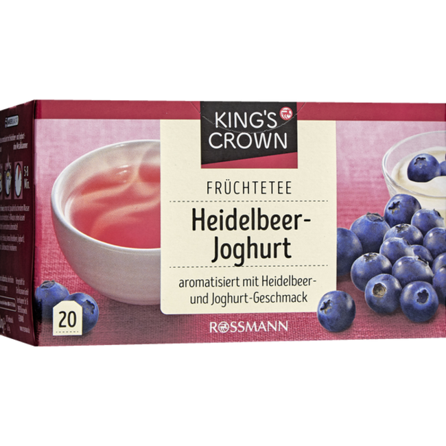 KING'S CROWN Fruitthee Bosbessen Yoghurt  60g