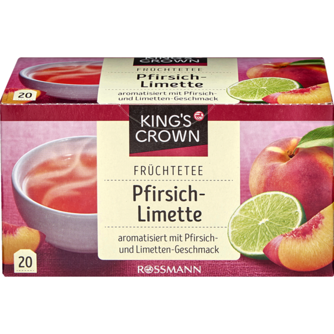 KING'S CROWN Fruitthee Perzik Limoen 45g