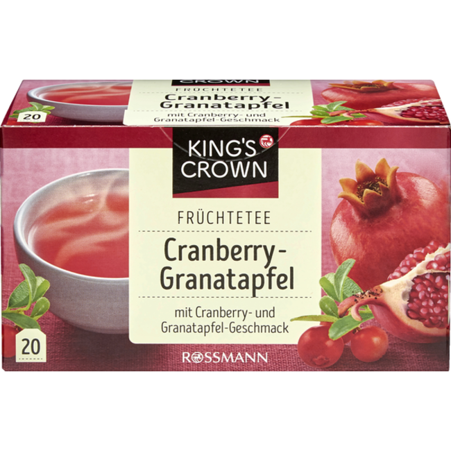 KING'S CROWN Fruitthee Cranberry Granaatappel 40g