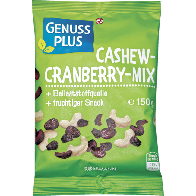 GENUSS PLUS Cashew Cranberry Mix 150g