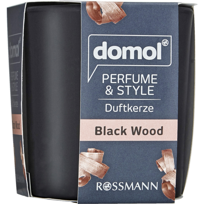 DOMOL Geurkaars Black Wood 125g