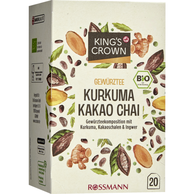 KING'S CROWN Bio Kruidenthee Kurkuma Cacao Chai 35g