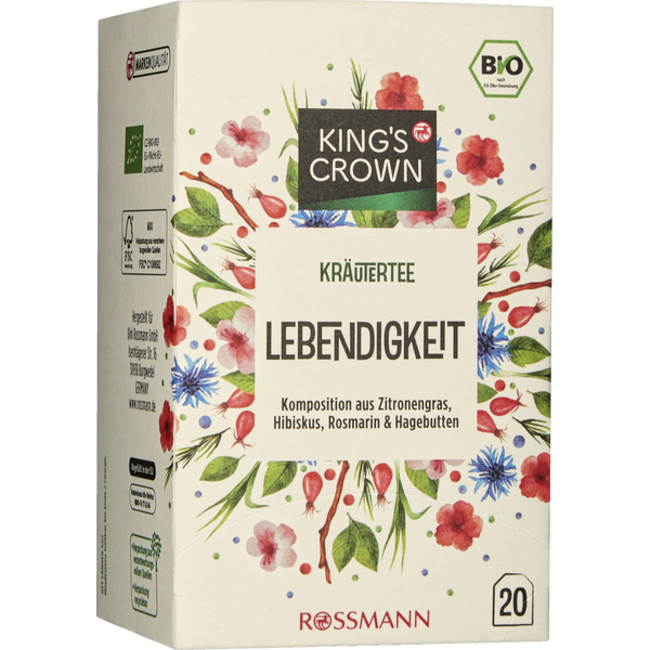 KING'S CROWN Bio Kruidenthee Levendigheid 40g