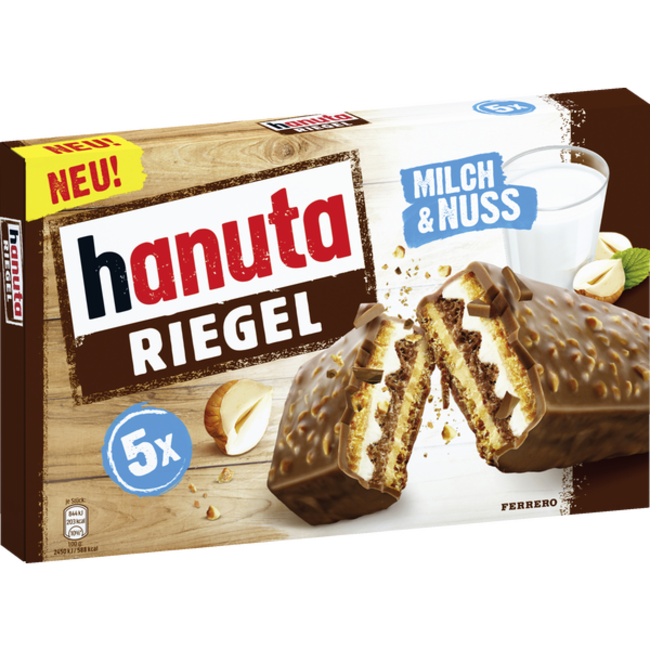 HANUTA Riegel Melk & Noten 5st