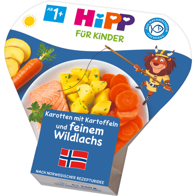 Hipp Kindermaaltijd Aardappels Met Wortels En Fijne Zalm Vanaf 1 Jaar 250g