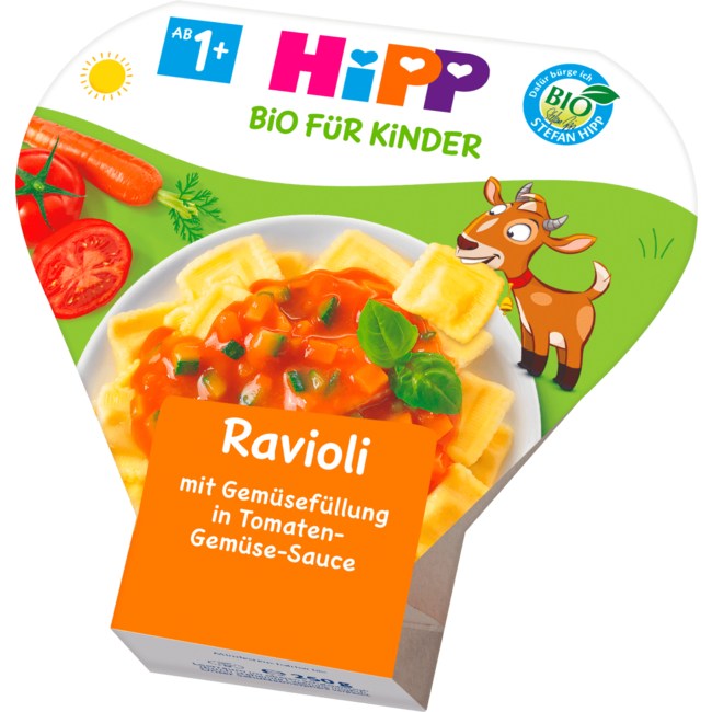 Hipp Kindermaaltijd Ravioli Met Groenten In Tomatensaus Vanaf 1 Jaar 250g