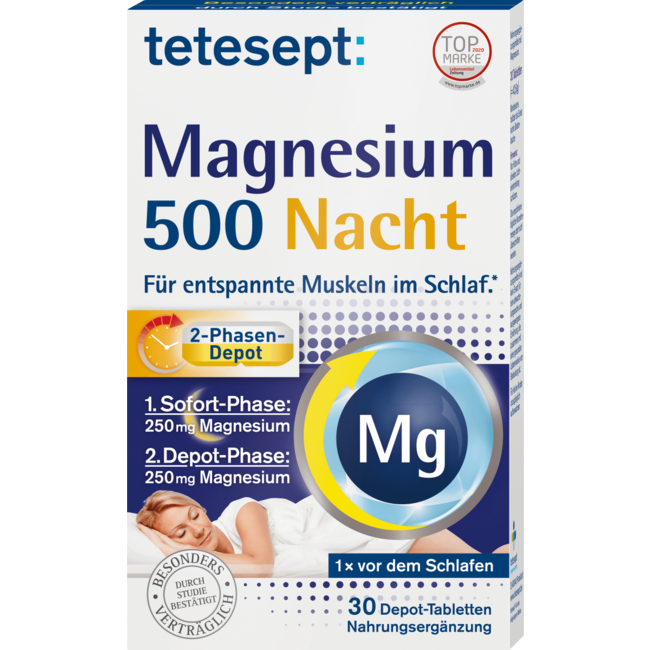 Tetesept Magnesium 500 Nacht Tabletten 30st