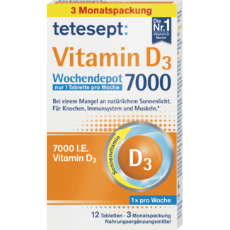 tetesept Tetesept Vitamine D3 7.000 Weekdepot