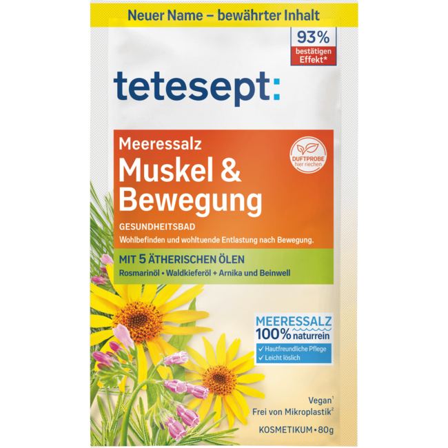 Tetesept Gezondheidsbad Spier & Beweging 80g