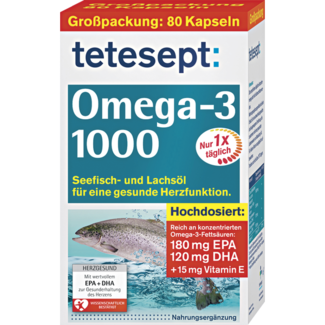 tetesept Tetesept Omega 3 1000 Zalmolie Capsules