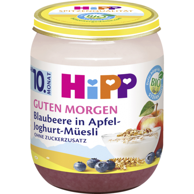 Hipp Goedemorgen Bosbessen & Appel Yoghurtmuesli 160g