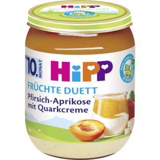 HIPP Hipp Fruit Duet Perzik Abrikoos & Kwarkroom