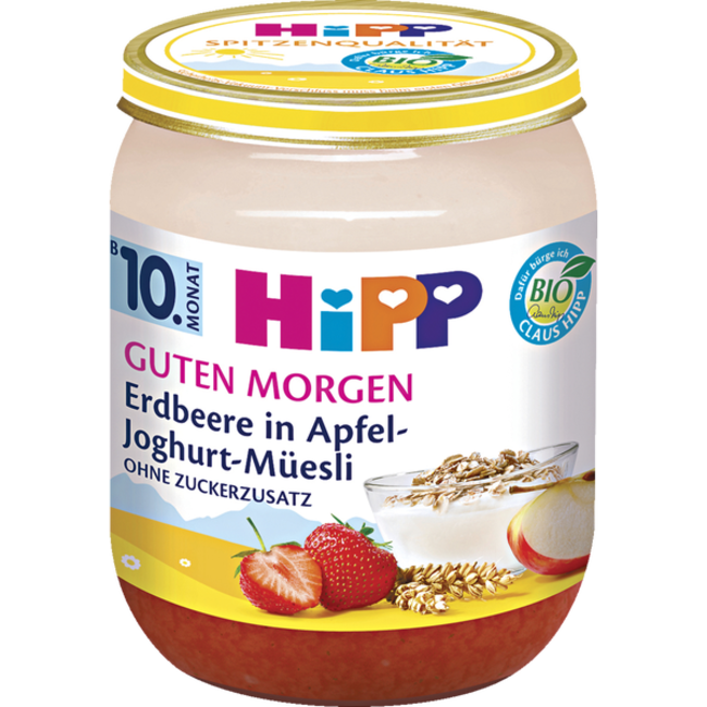 Hipp Goedemorgen Aardbei Appel Yoghurtmuesli 160g