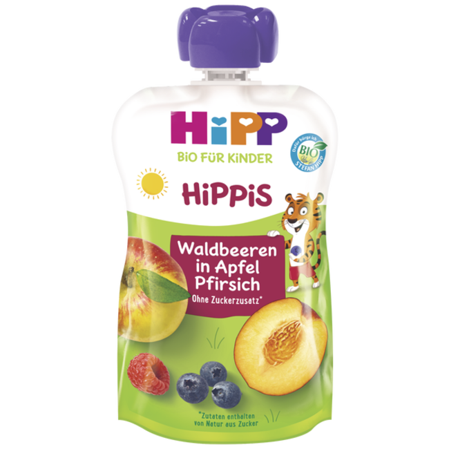 Hipp Hippis Bosbessen Appel & Perzik 100g