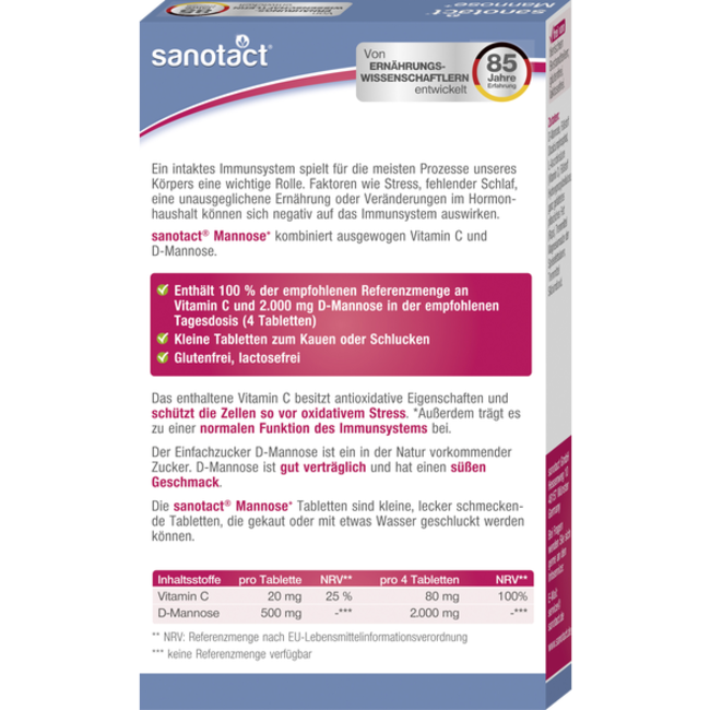 SANOTACT Mannose+ Tabletten 30st
