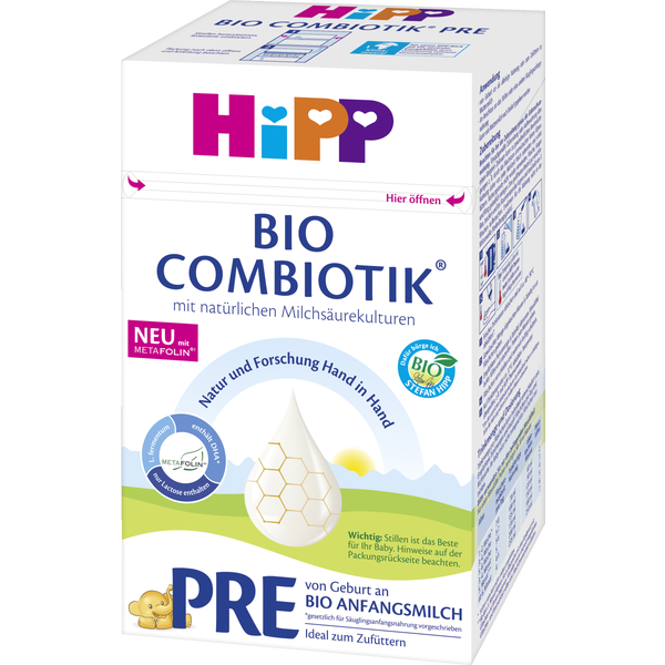 【4箱】Hipp STEP1 粉ミルク 600g 0ヶ月〜Combiotik Hipp ヒップ オーガニック 粉ミルク BIO ステップ1 (0ヶ月から) 600gの
