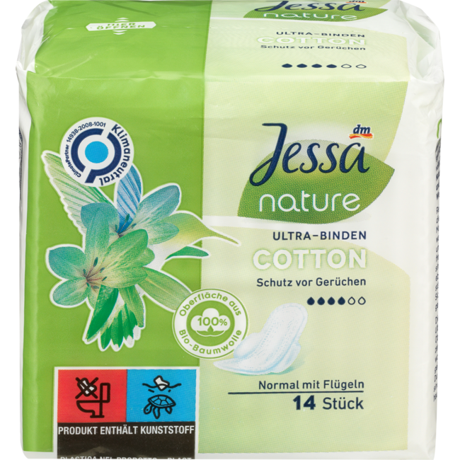 Jessa Ultra Maandverband Cotton Nature 14st