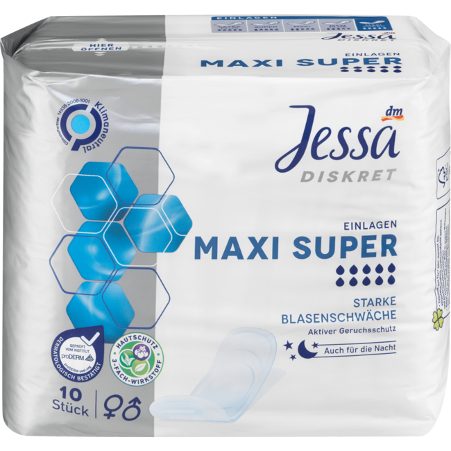 Jessa Discreet Incontinentie Verband Maxi Super 10st