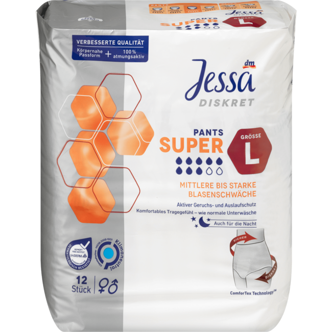 Jessa Discreet Incontinentie Broekjes L Super 12st