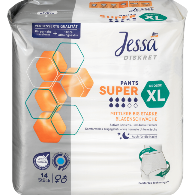 Jessa Discreet Incontinentie Broekjes Super XL Voordeelbox 4x14st