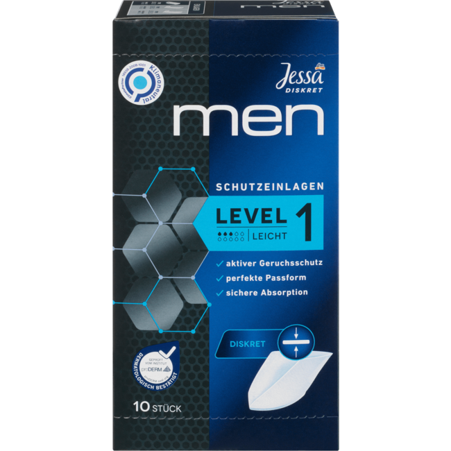 Jessa Discreet MEN Incontinentie Verband Level 1 Licht 10st