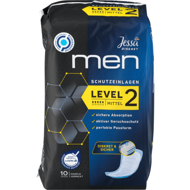 Jessa Discreet MEN Incontinentie Verband Level 2 Gemiddeld 10st