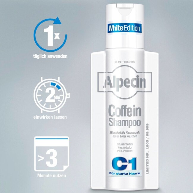 Alpecin Cafeïne Shampoo C1 White Edition 250mL