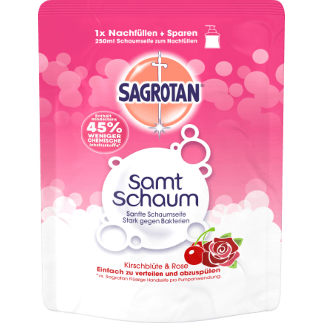 SAGROTAN Schuimzeep Cherry Blossom & Rose NV 250ml