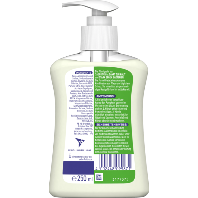 SAGROTAN Vloeibare Zeep Aloë Vera 250ml