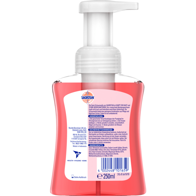 SAGROTAN Schuimzeep Kersenbloesem & Roos 250ml