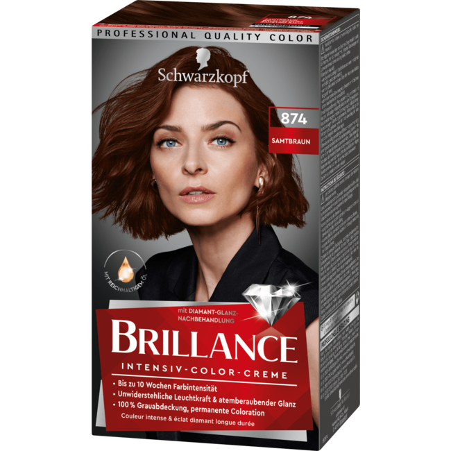 Schwarzkopf Brillance Haarverf Zachtbruin 874