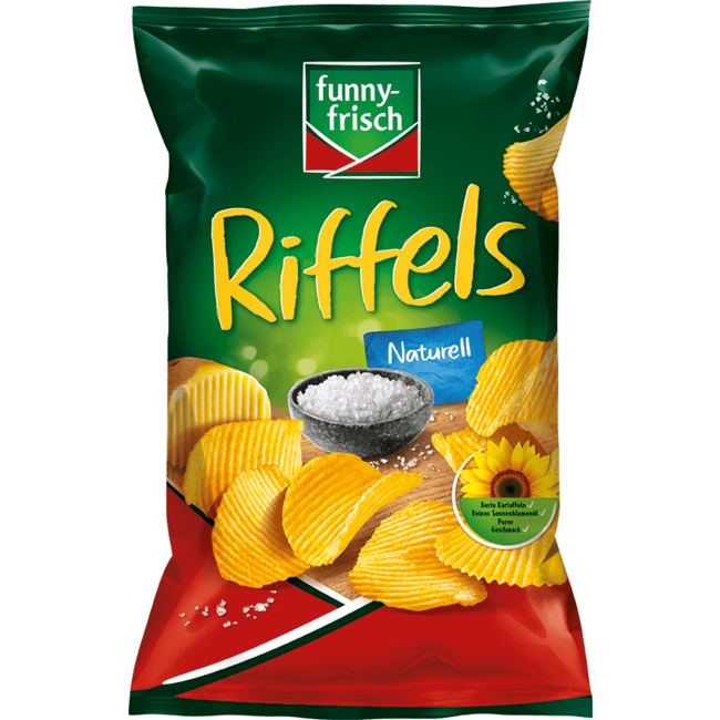 Funny Frisch Riffels Naturel Ribbelchips 150g