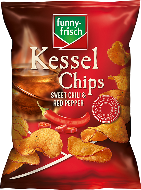 Funny Frisch Kessel Chips Sweet Chili & Red Pepper 120g - Duitse ...