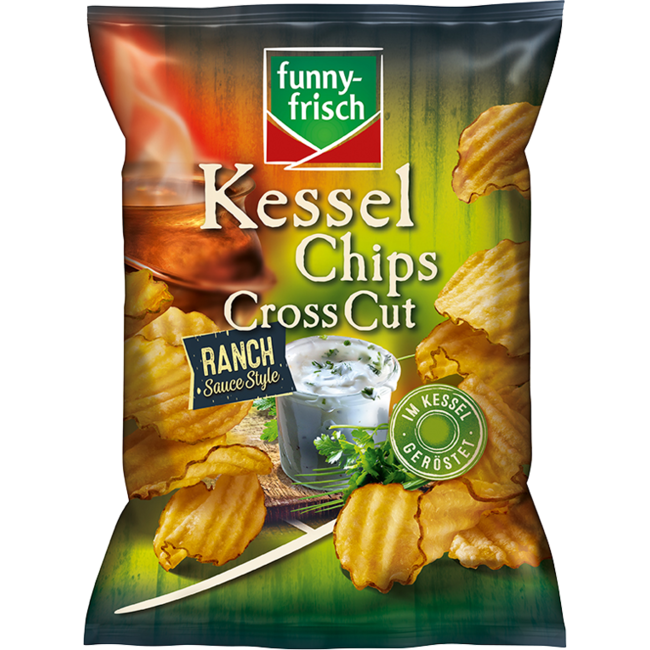 Funny Frisch Kessel Chips Ranch Sauce Style Cross Cut 120g