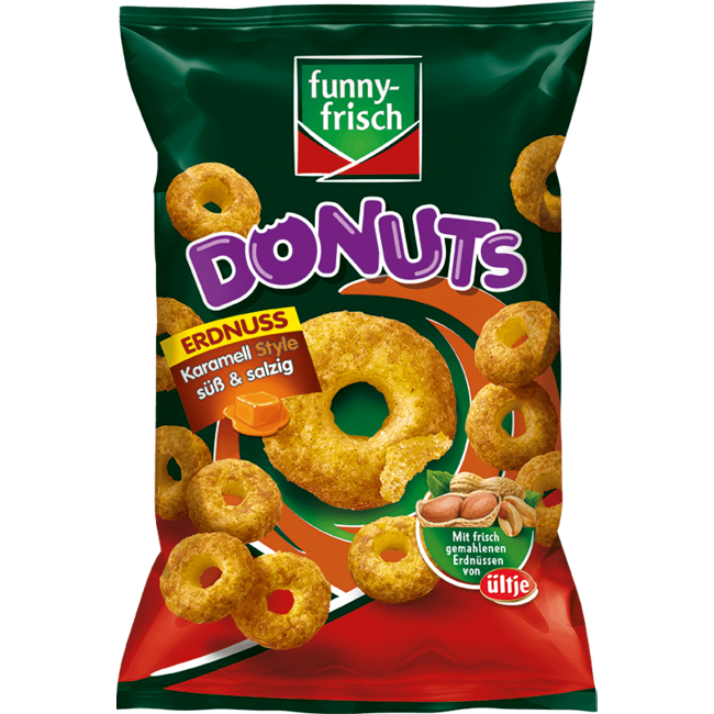 Funny Frisch Chips Pinda Donuts Caramel 110g